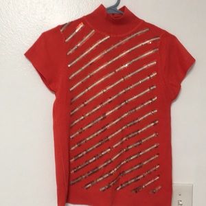 Red top with bright stripes